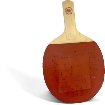 A red ping-pong paddle