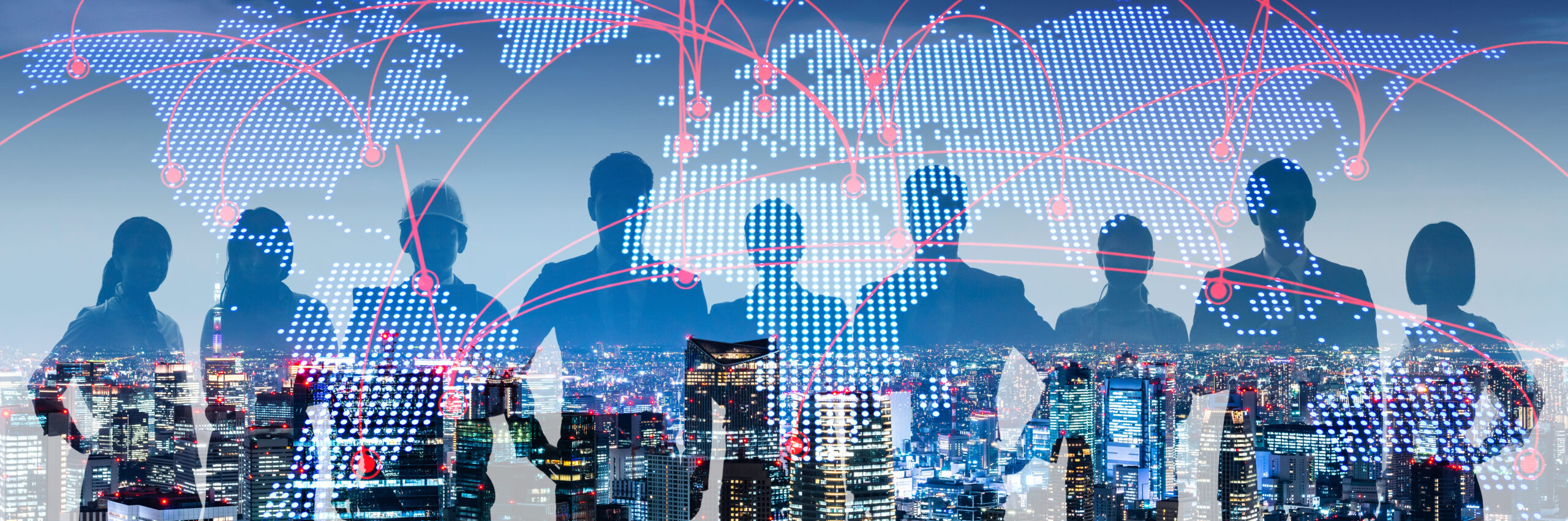 Global communication network concept. Worldwide business. [Shutterstock]