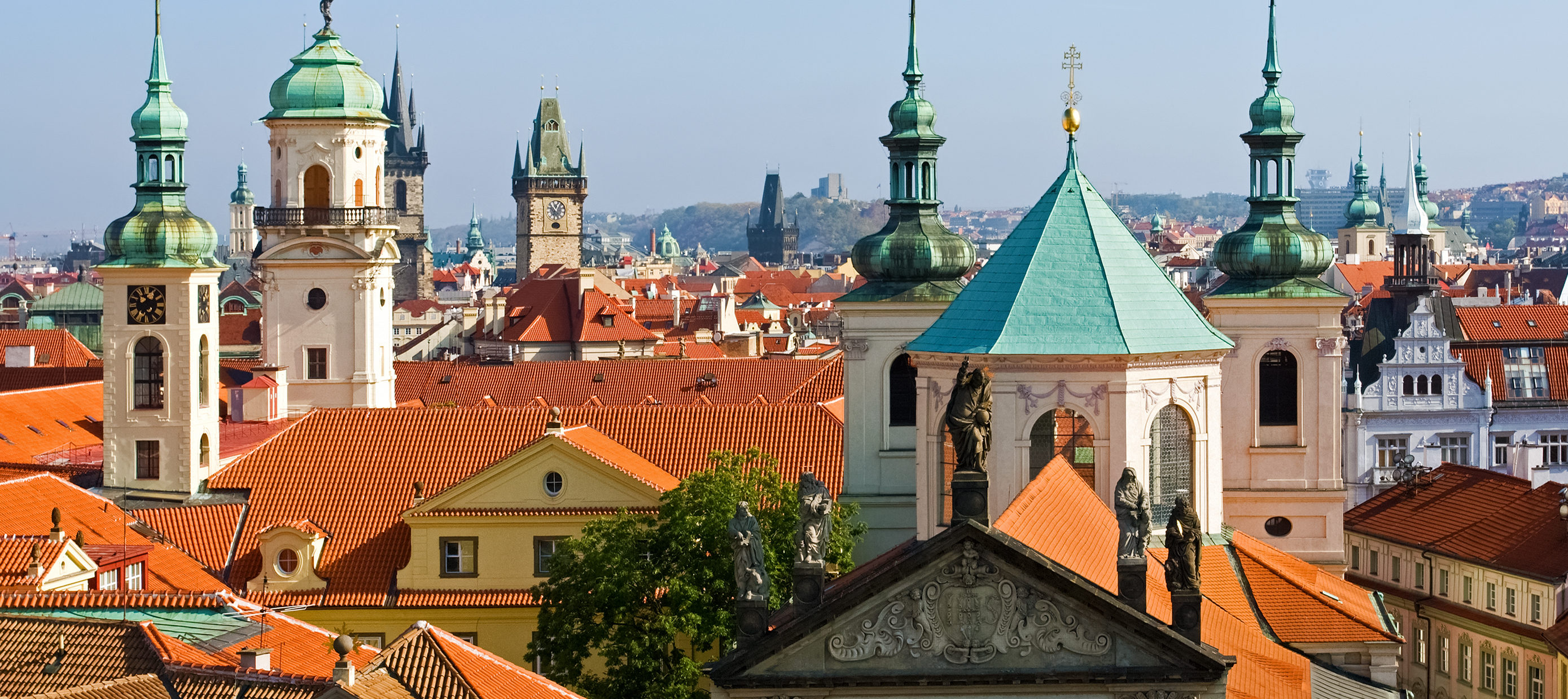 Rooftops of old Prague from high view point - Image