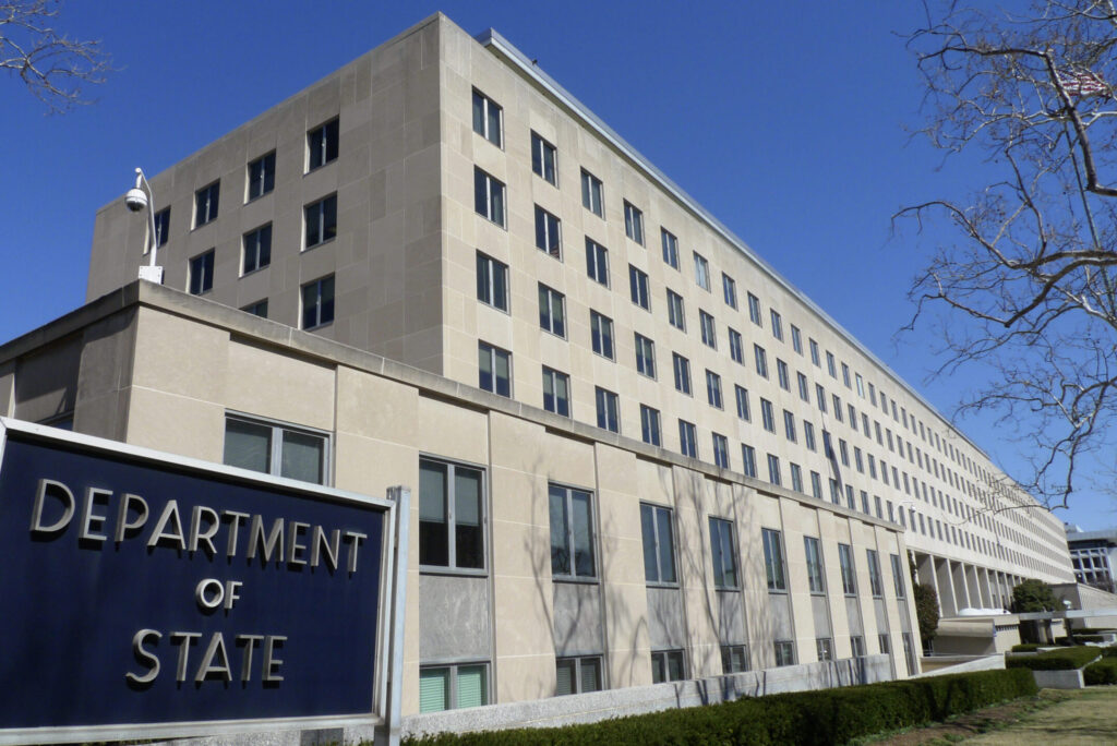 File - The Harry S. Truman Building, headquarters for the State Department, is seen in Washington, in this March 9, 2009 file photo. (AP Photo/J. Scott Applewhite, File)