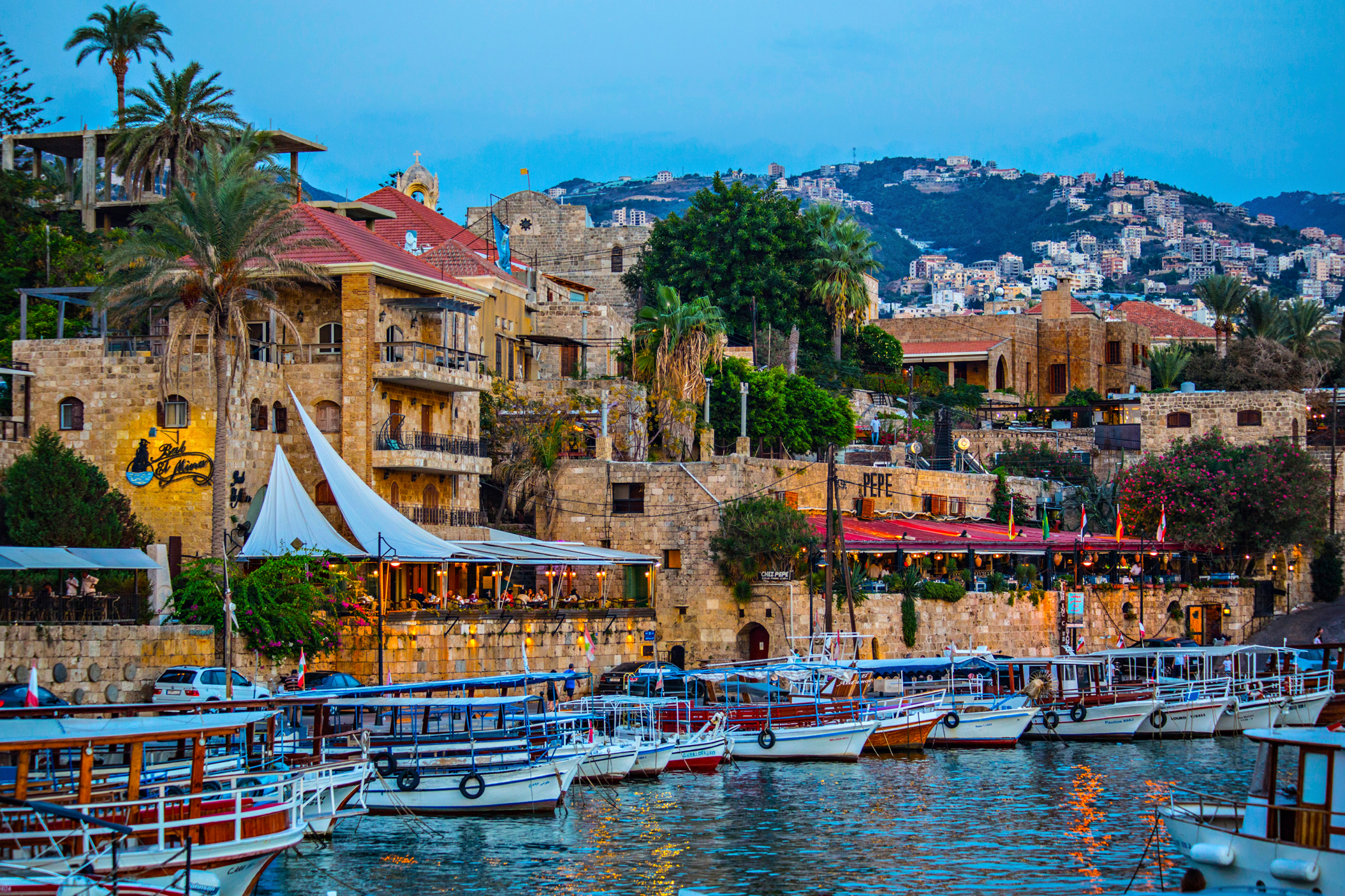 Boats on a river