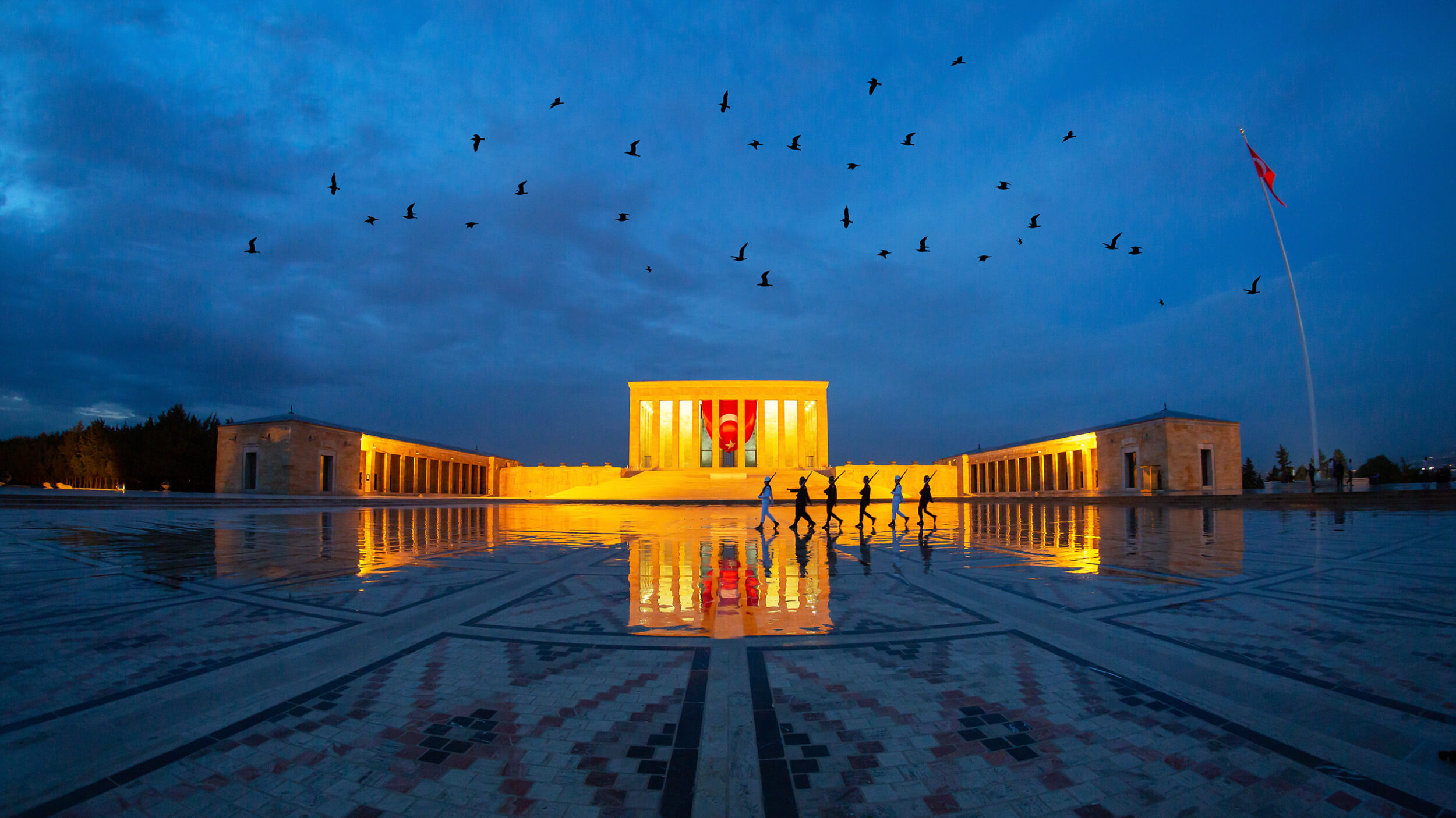 Anitkabir - Mausoleum of Ataturk, Ankara Turkey flag